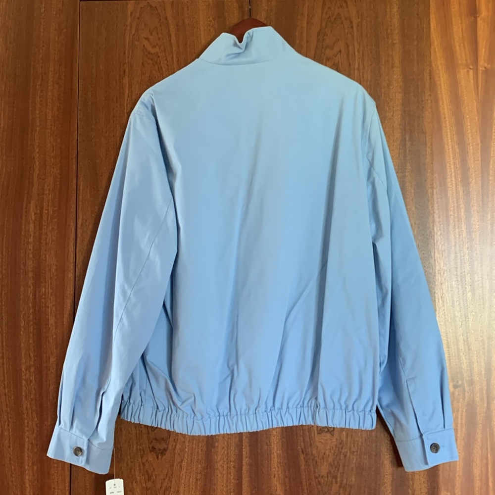 Authentic Beautiful Mens Brooks Brothers 346 bomber jacket zip up blue Large L - Picture 7 of 12